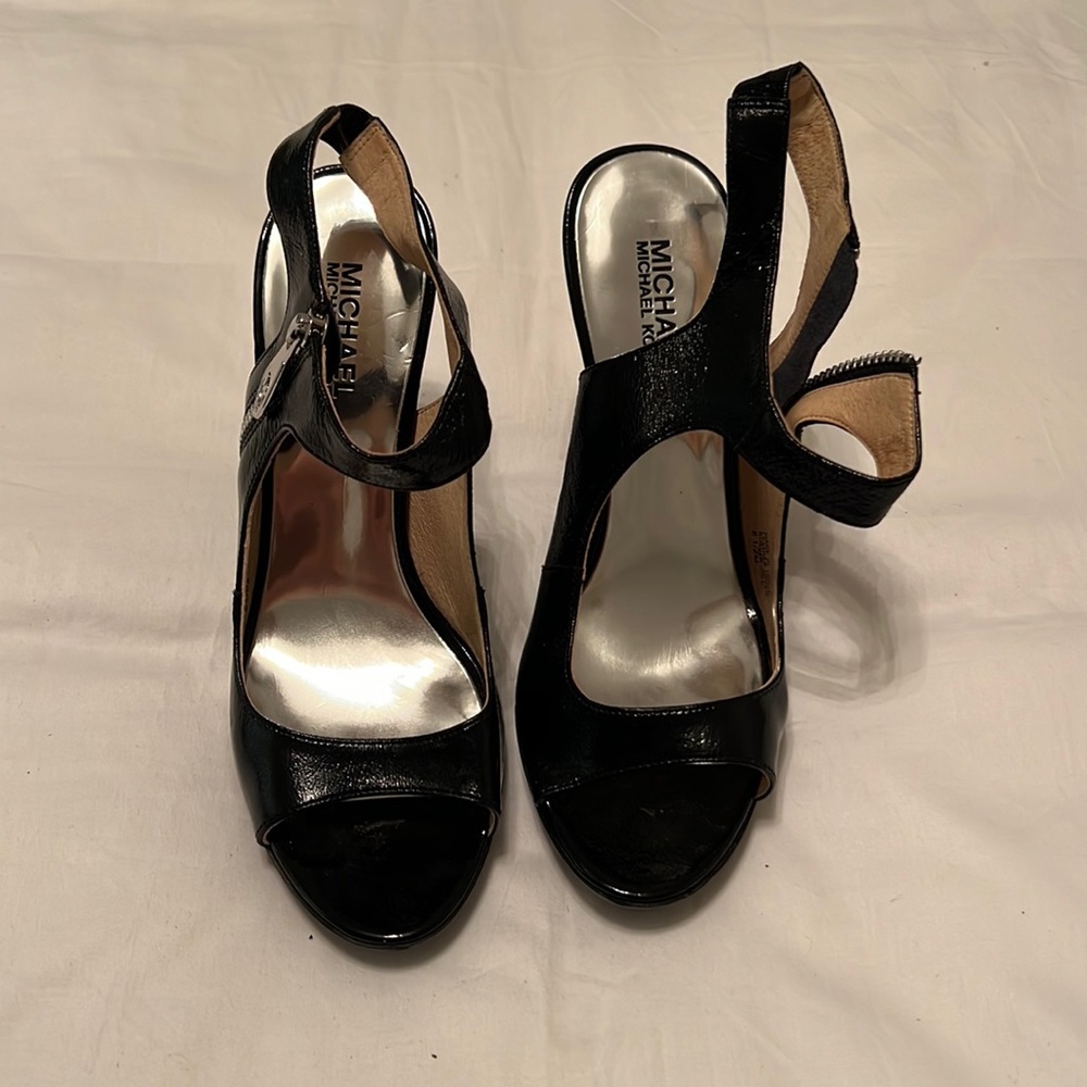 Michael Kors Leather Zip Up Stiletto Heels